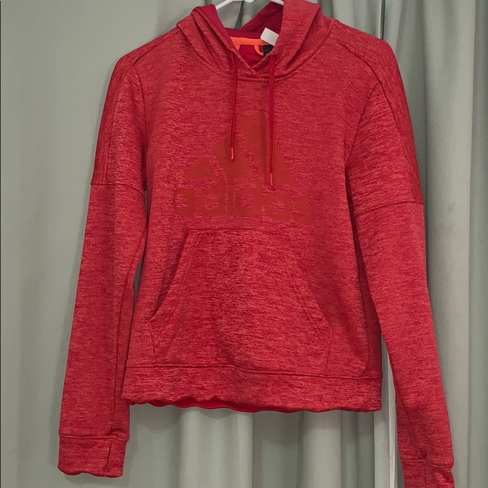 Adidas pink and orange hoodie size small